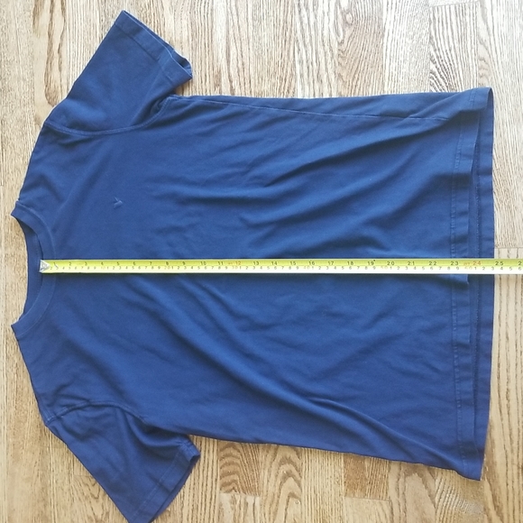 (S) American Eagle Men's Solid Navy Blue Standard Fit Super Soft Cotton T-Shirt - Picture 5 of 9